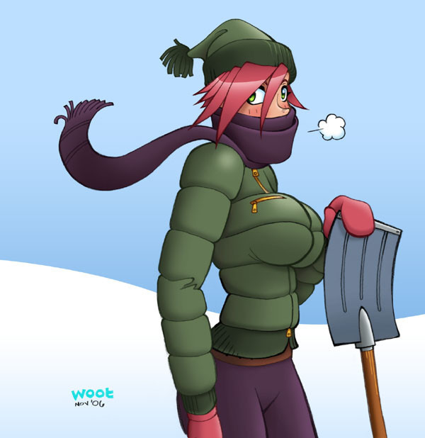 Cold Subi-chan in Snow